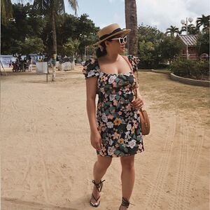 EUC ASOS Fashion Union Tropical Floral Mini Dress Small